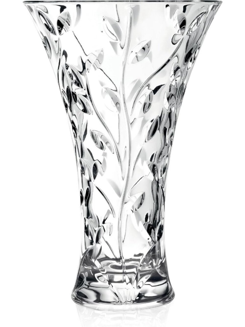 Elegant 11" Crystal Vase - Handcrafted in Italy, Perfect for Home Decor & Gifts